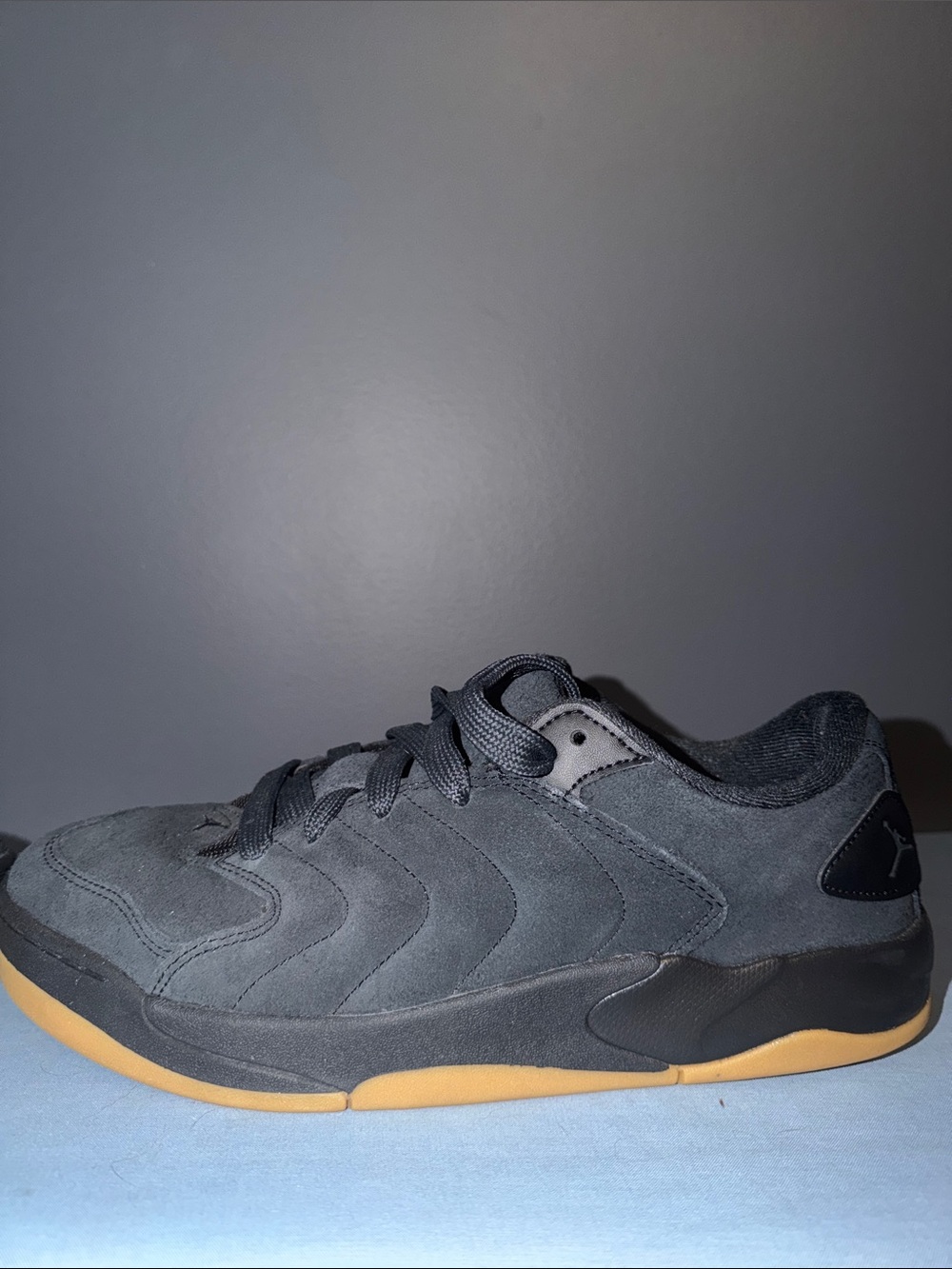 Jordan Sessions Mens Black Suede Sneakers with Gum Sole Mens Size 13 - Picture 8 of 9